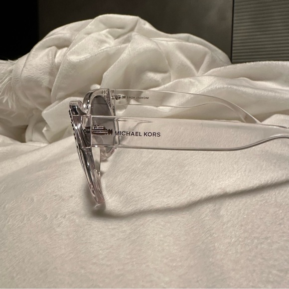 Michael Kors Women's Sunglasses with Crystal Accents - Clear and Silver - Picture 6 of 11